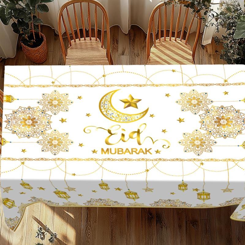 Eid Mubarak Tablecloths Ramadan Decoration for Home 2026 Islamic Muslim Party Supplies Ramadan Kareem Mubarak Eid Al Adha Gifts