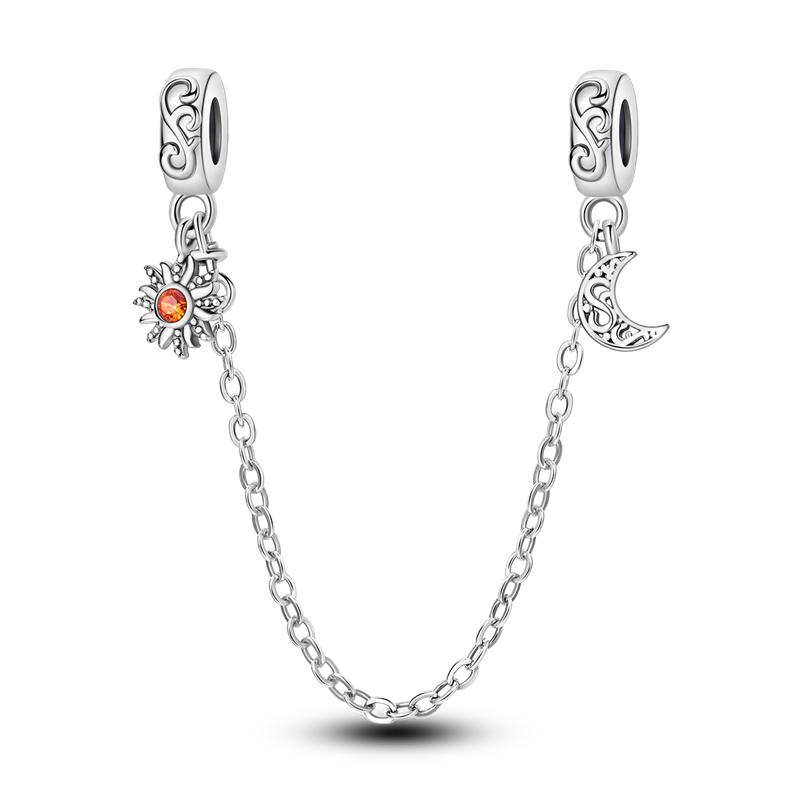 Jewelry Christmas Charms Bead Copper Cz Zircon Pendants Safety Chain Fit Bangle Original Bracelets Diy Making