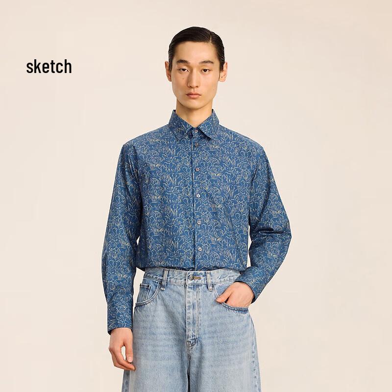 Croquis Men s Cotton Casual Long-Sleeve Shirt L