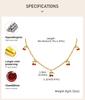 Cherry Necklace Red Zircon Fruit Charm for Women Cuban Chain Stainless Steel 18K Gold Plated Waterproof Summer Beach Y2K Jewelry