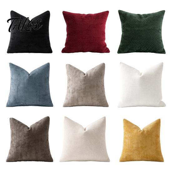 Textured Fabric Throw Covers Weave Texture Cushion Case, Chenille Pillow Cover, Solid Color Cover Elegant Bedroom Shams with Zipper for Living