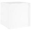 Vidaxl Planter, White With Gloss, 40X40X40 Cm, Wood-Based Material