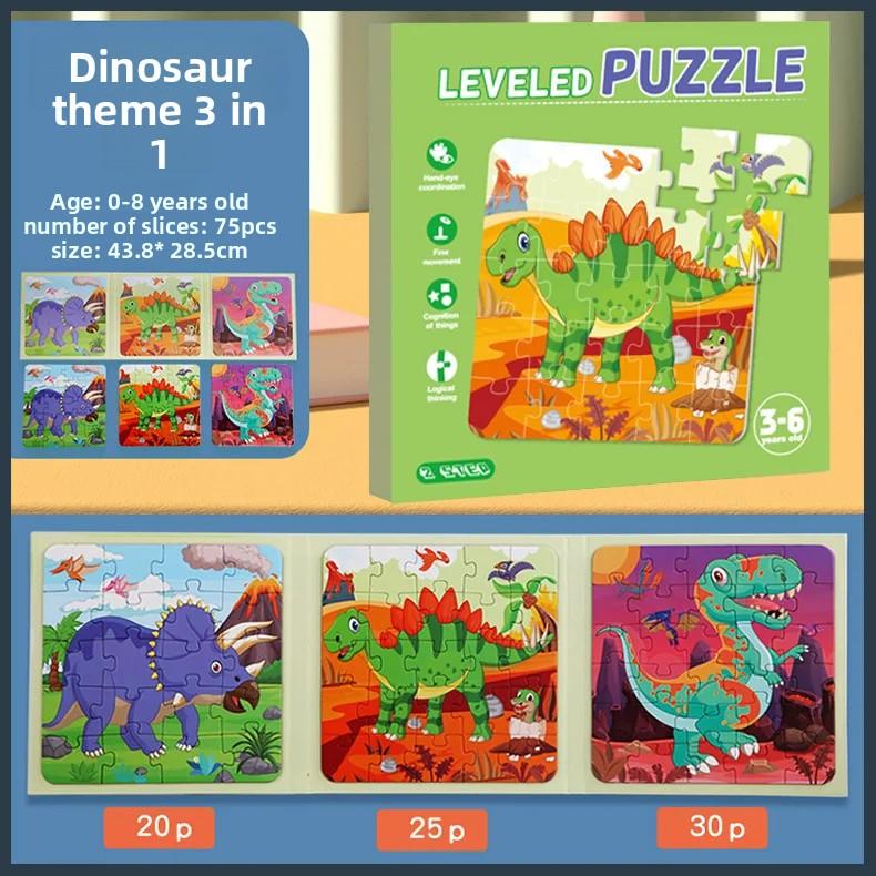 Advanced Book Style Magnetic Puzzle Three in One Early Education Gift for Boys And Girls Kindergarten Intelligence Toys Gifts
