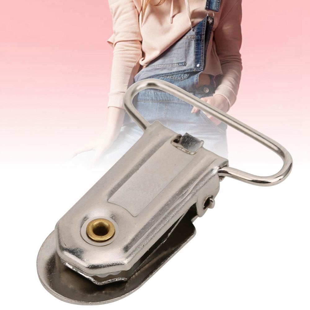 20pcs Metal Material Suspender Snap Silver Duckbill Shape Clips  Clothes Decoration