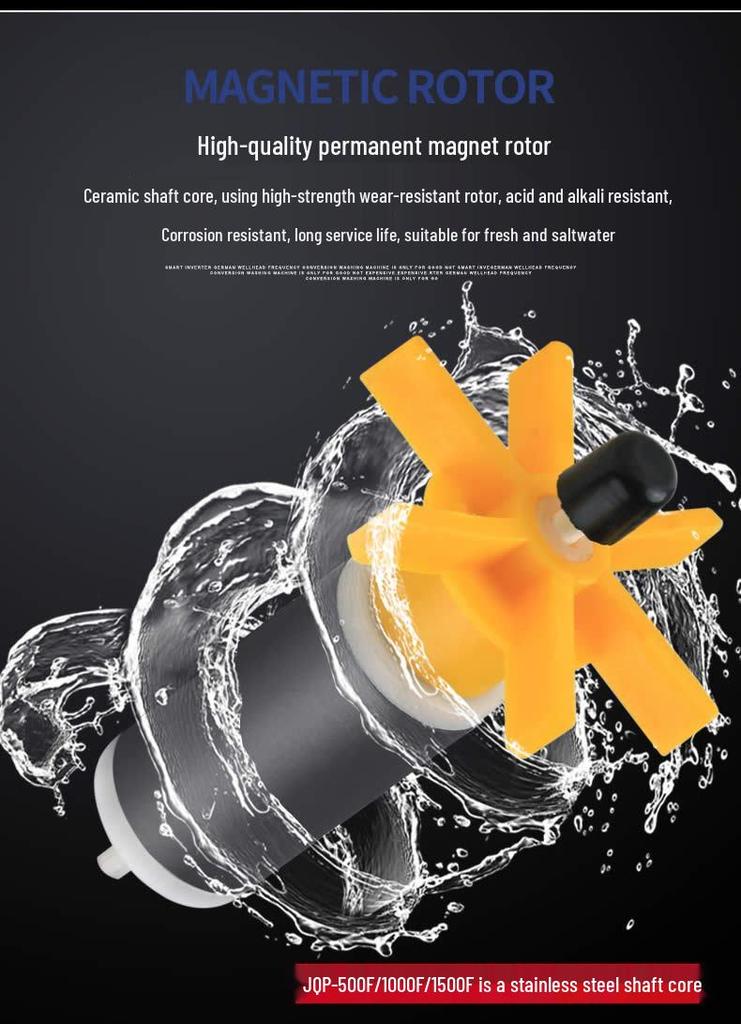 Three-in-One Submersible Fish Tank Pump with Built-in Filter & Aeration