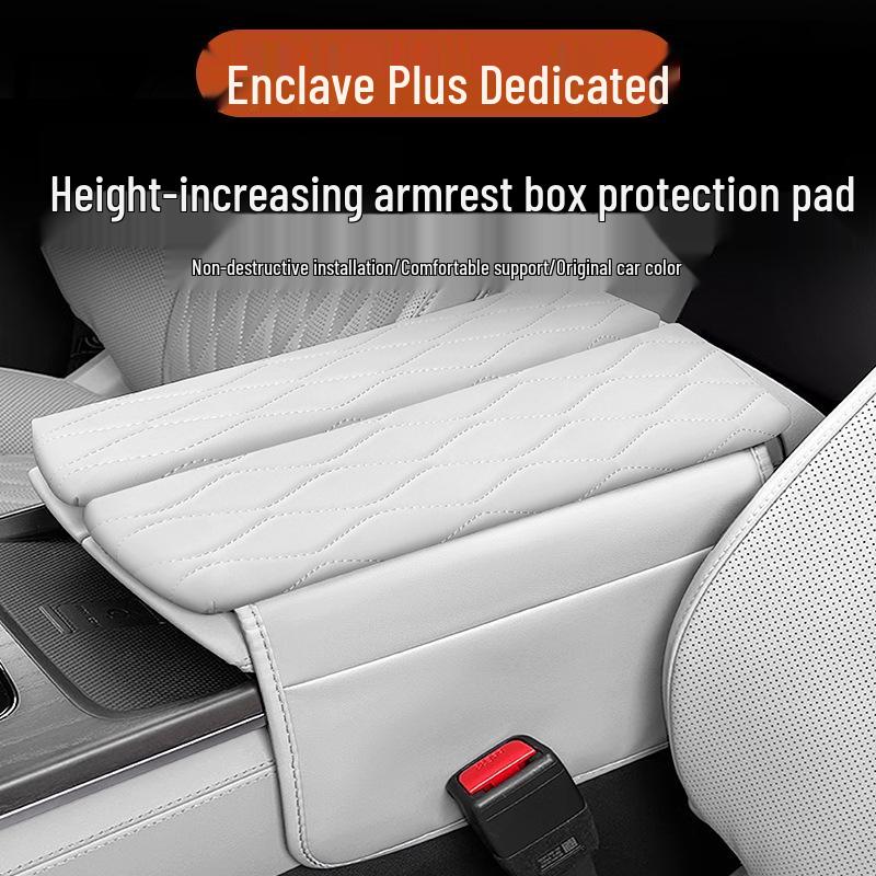 Compatible Buick Envision Plus Center Console Armrest Pad with Storage and Protective Cover