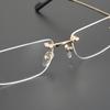 CT0344O Unisex Rimless Stylish Pure Titanium Myopia Eyeglass Frame