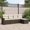 VidaXL Garden Lounge Set with Cushions 5 Pcs, Sofas with Adjustable Feet, Outdoor Furniture Set Patio Terrace, 3251230