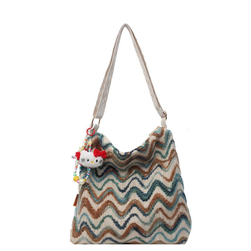 

Handbag bag women s new large-capacity versatile shoulder bag trendy fashion messenger tote bag Without pendant белый