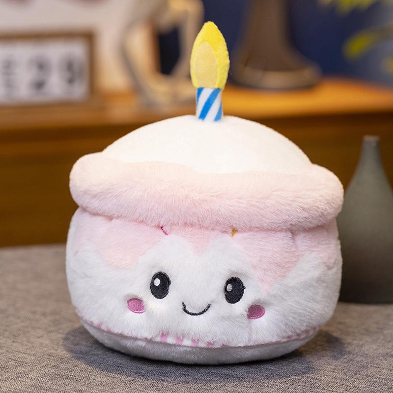 Simulated Cute Cake Series Doll Pillow Cherry Strawberry Cookies Birthday Cake Plush Toys Children's Gifts