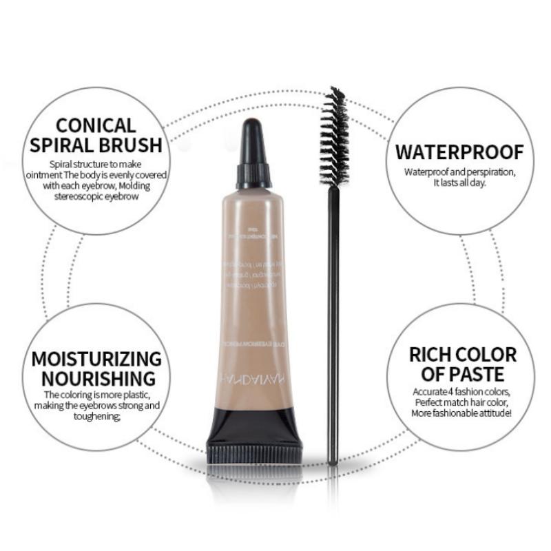 6 Colors Eyebrow Cosmetics Toothpaste  Waterproof  Eyebrow Tattoo Natural Long Lasting Makeup Paint  Eyebrow Cream