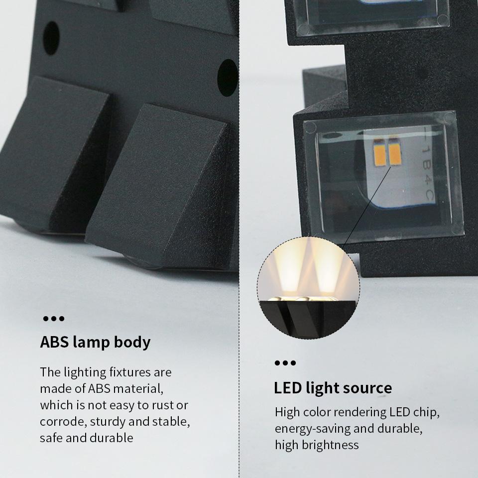 LED Outdoor Wall Lights  Exterior Wall Sconce IP66 Waterproof Led Sconce Lamp for Porch Front Door Garden Wall Lamp