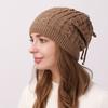 Soft Multifunction Snood Scarf Thick Knit Bonnet Turban Hat Vintage Beanies Cap Hat  Autumn Winter