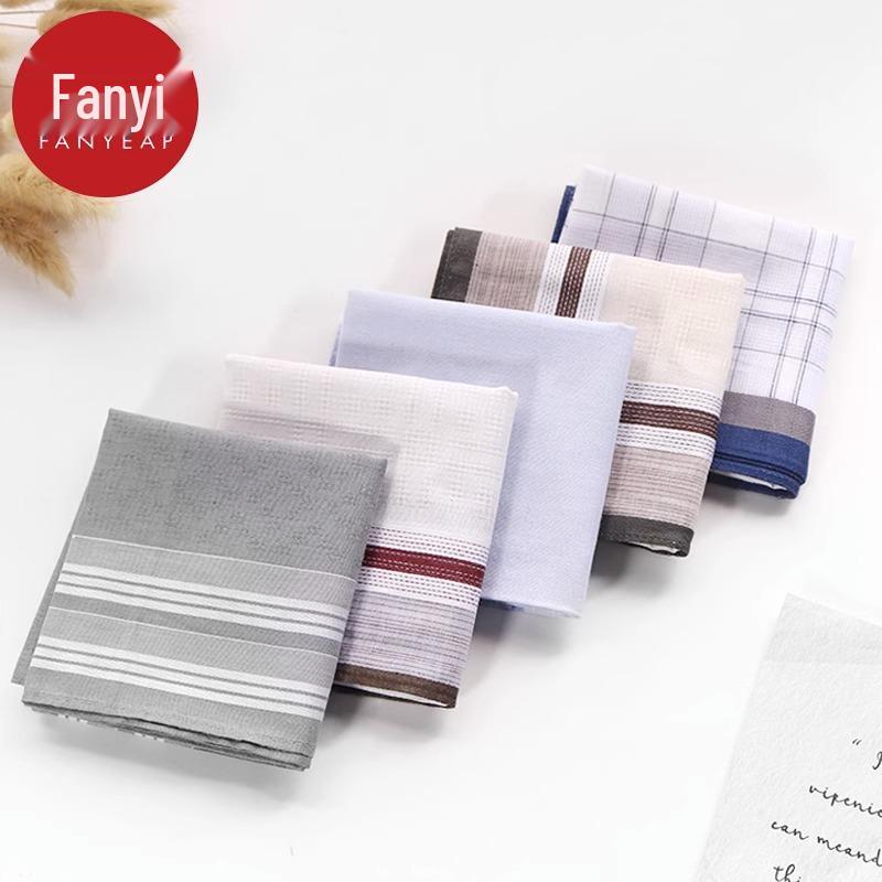 Free Shipping - Men's Nostalgic Checkered Sweat-Absorbent Handkerchief A1P60, 10-Pack