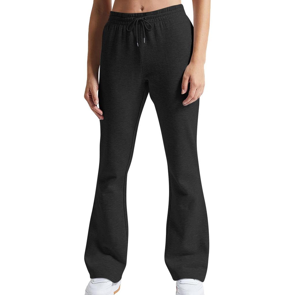 Women's Flare Leg Sweatpants High Waisted Baggy Sweat Pants Drawstring Athletic Pants
