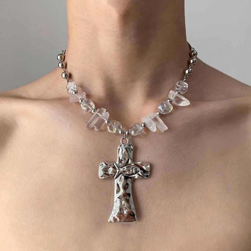 Starburst Double Layer Men's Necklace: Trendy, Light Luxury Hip Hop Style, Unisex Clavicle Chain