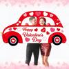 Car Shaped Photo Prop Selfie Frame for Valentine's Day Couple Selfie Wedding Anniversary Party Photo Booth Valentine's DayBanner