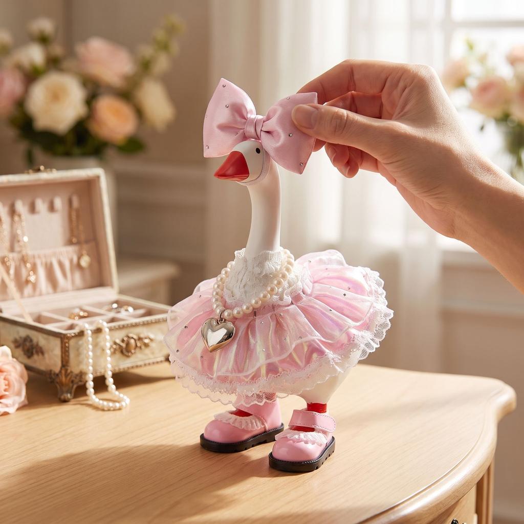 7 Inch Princess Figurine Decorative Bird Statue for Home Shelf Display