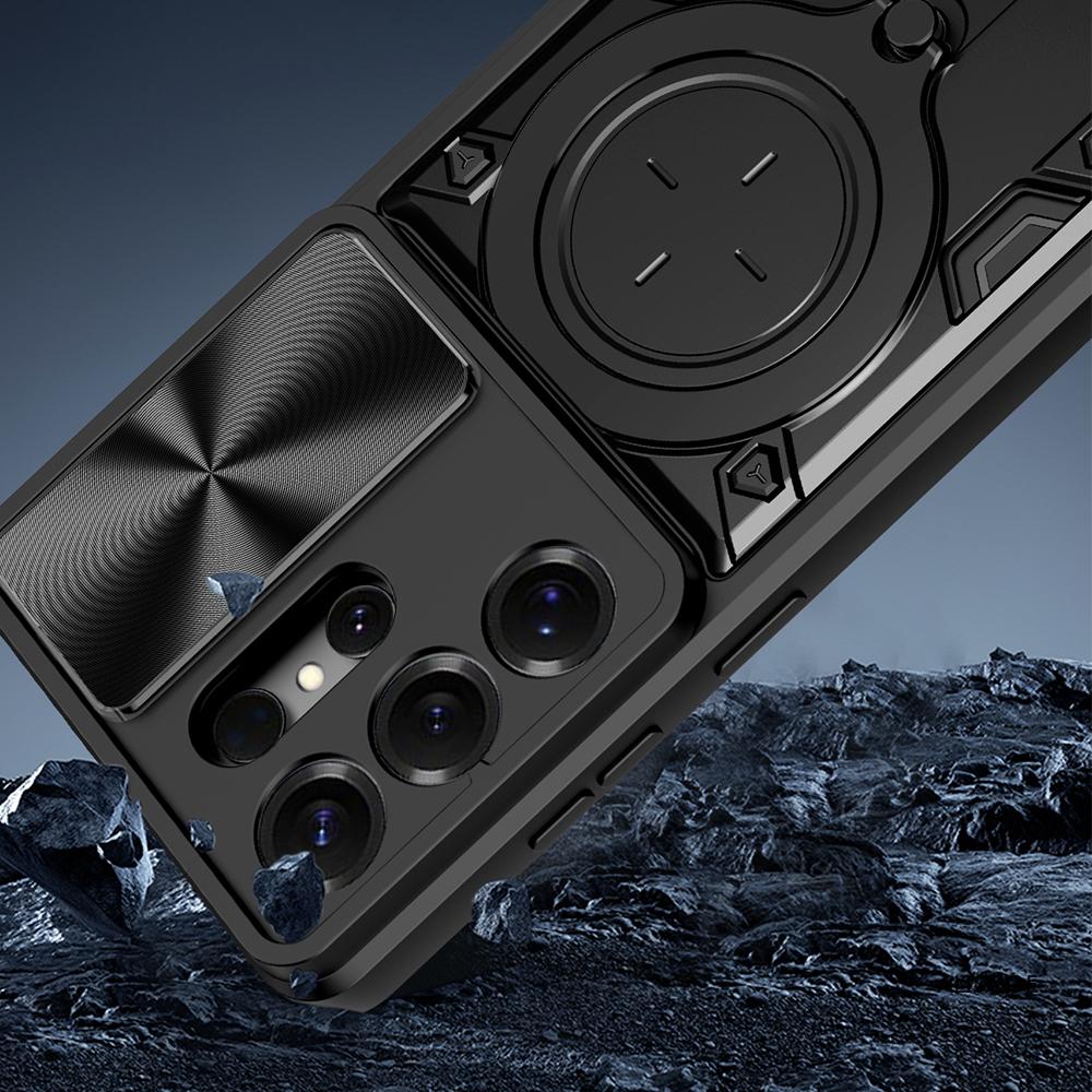 Magnetic Stand Funda for Samsung Galaxy S26 Ultra S25 Plus S24 FE S23 Case Slide Camera Full Protection Back Cover Capa