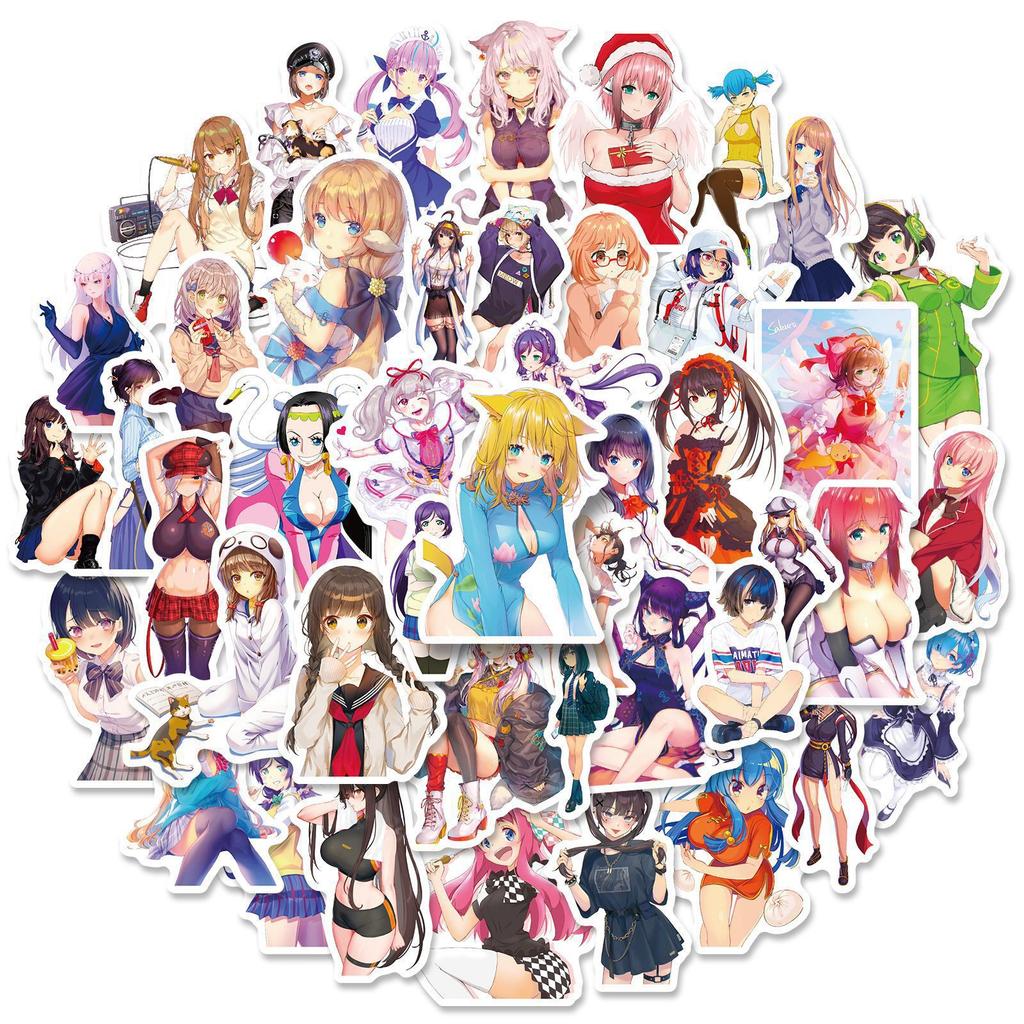 50 Non-exposed Sexy Beauty Stickers Personalized Stickers Car Computer Suitcase DIY