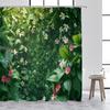 Green Leaves Shower Curtains Tropical Leaf Garden Vine Plant Wall Hanging Fabric Home Bathroom Decor Bath Curtain Set with Hooks