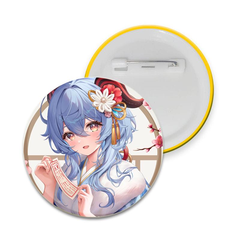 32/44/58MM Alloy Pins for Backpack Hat  Icon Cartoon Brooch  Genshin Impact Pin Fashion Jewelry Accessory