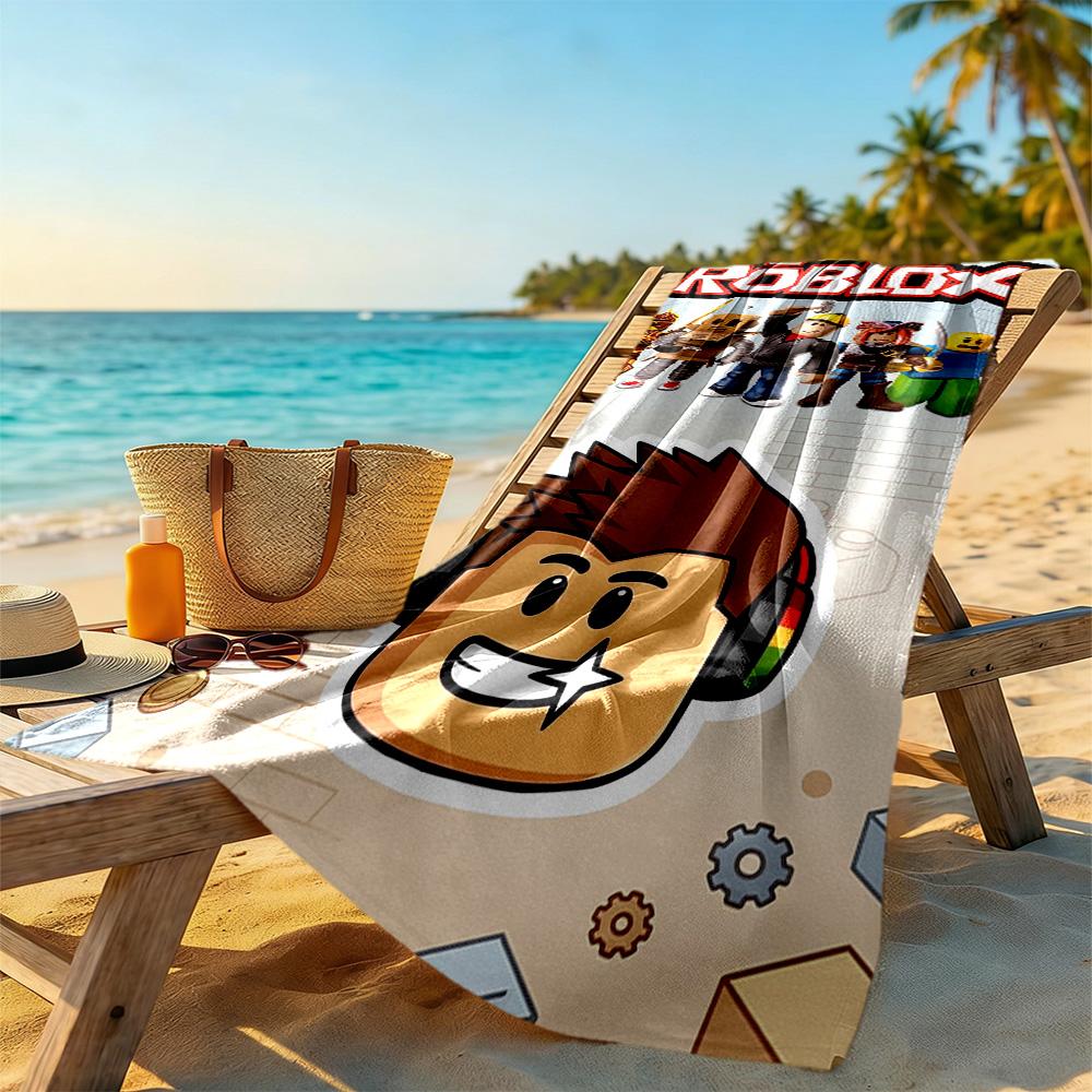 Roblox Beach Towel Super Soft & Absorbent Comfortable Lightweight Portable for Swimming,Beach,Camping, Travel, Beach Accessories,Gym
