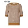 PORTS Women's Glossy Hollow-out Knit Top