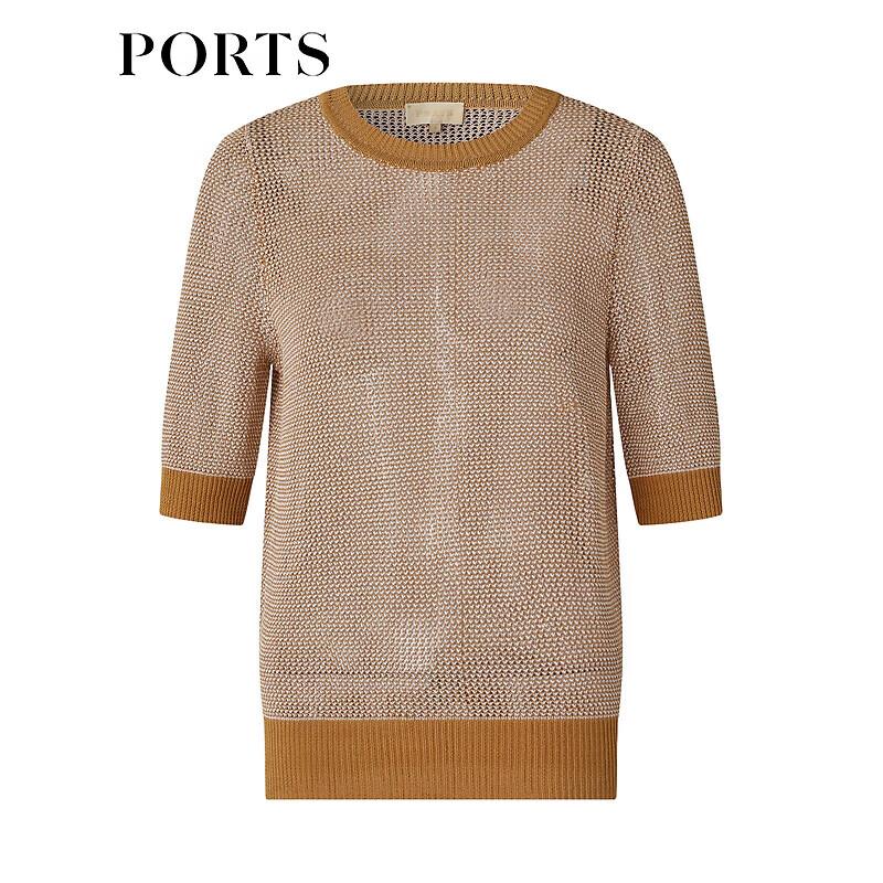 Ports Women's Glossy Hollow-out Knit Top