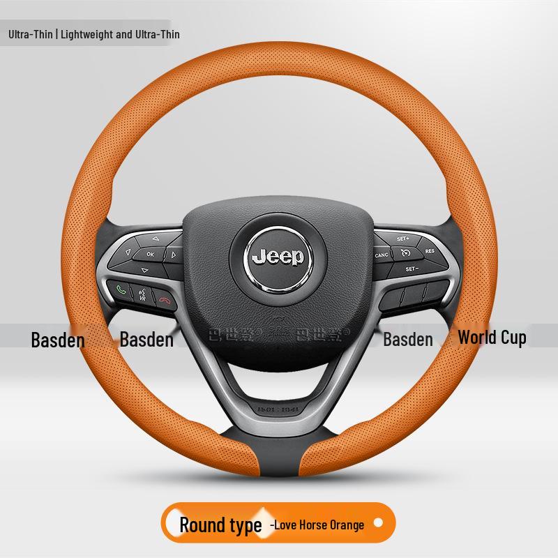 Ultra tenký potah volantu pro JEEP Compass, Renegade, Wrangler, Grand Cherokee