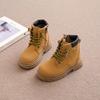 Kids Short Leather Boots Boys Girls Unisex Fashion Ankle Boots 2024 Brand New Auutmn Winter Big Children Rubber Boots Size 21-36