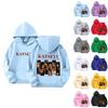 Kinder Kapuzenpullover mit Langarm und Aufdruck, Lässiger Bequemer Pullover für Jungen Mädchen Alltagsbekleidung