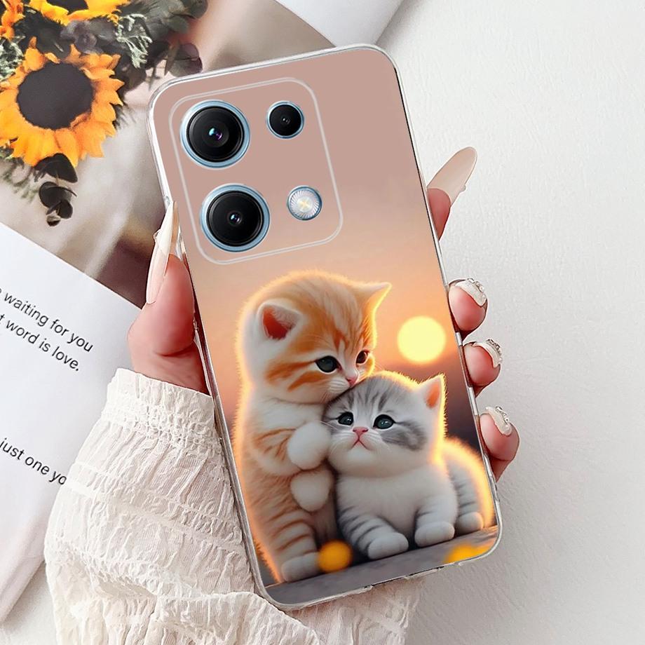 For Xiaomi Redmi Note 14s 4G Case Animal Cartoon Phone Cover For Redmi Note 14 Pro 4G Note14 Europe Soft Silicone Clear Coque