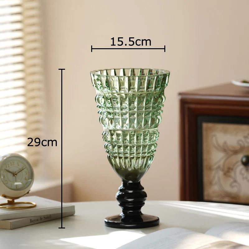 Kreatywny przezroczysty szklany wazon reliefowy doniczka do hydroponiki dekoracja stołu wazony na kwiaty estetyczny wystrój pokoju