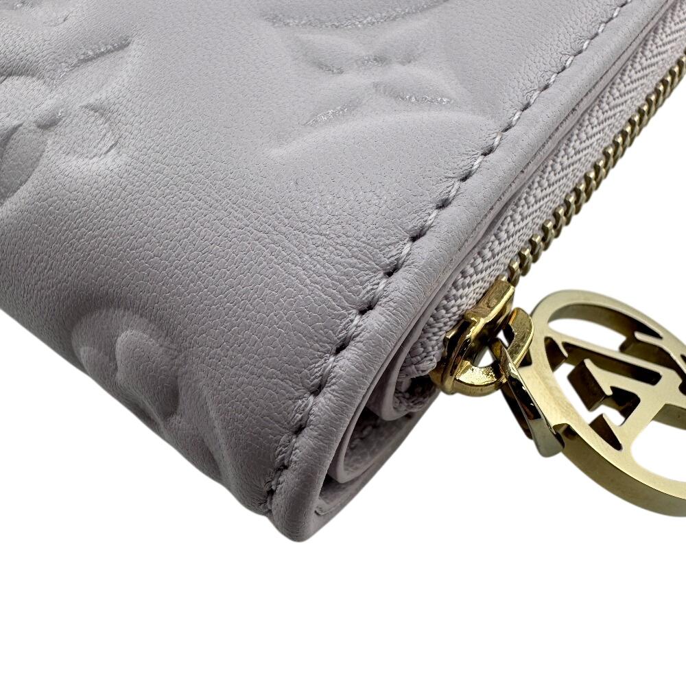 Louis Vuitton M25705 Compact Wallet Monogram Leather Portefeuille Lou Bifold Wallet Misty Lilac Leather Women Used