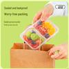 WS Disposable 650ml 2-Compartment Rectangular Food Containers with Lids