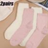 Candy Color Plush Mink Socks High Quality Soft Super Elastic Velvet Thicken Warm Winter Floor Fleece Mid-tube Stocking for Women