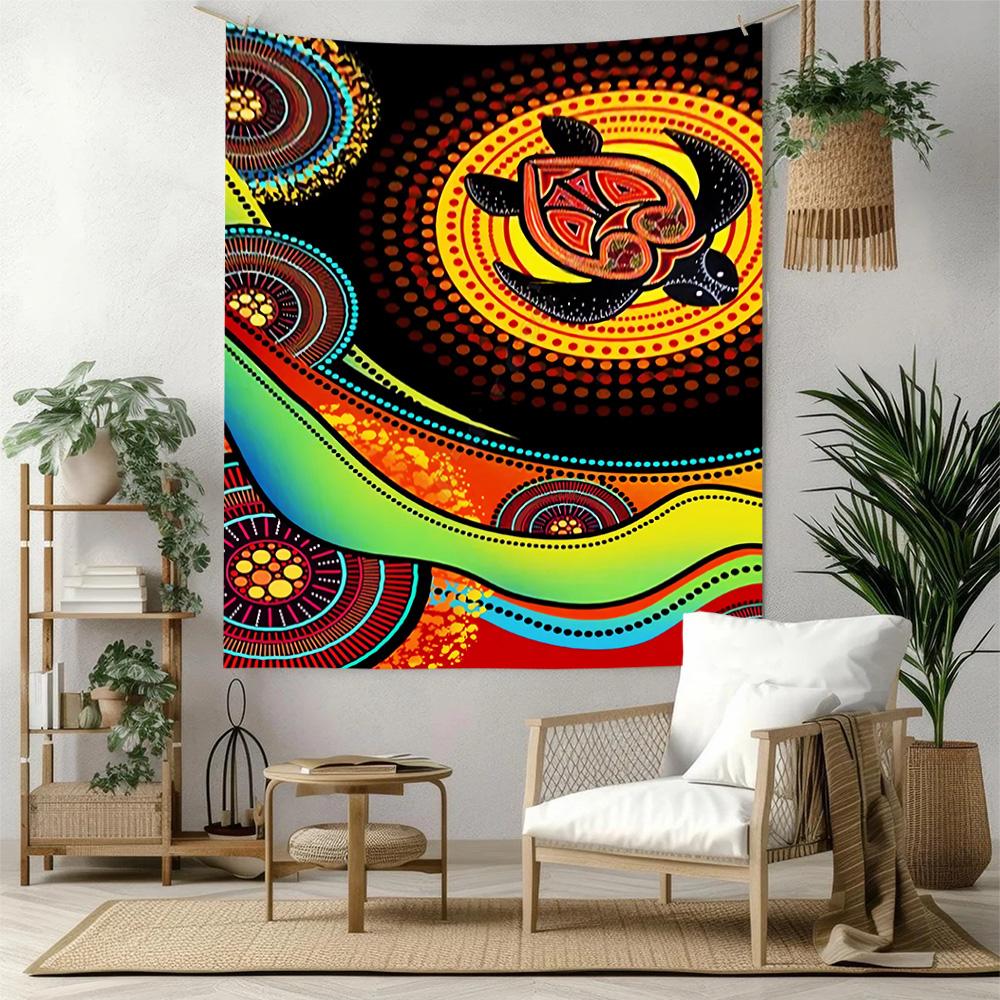 Australian Aboriginal Style Wall Decor Tapestry Art For Pet Memorial Birthdaywedding Party Backdrop Family Gift