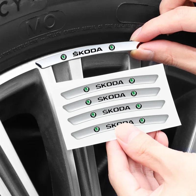 Car Wheel Eyebrow Sticker Car Wheel Sticker Car Exterior Accessories For Skoda Virs Fabia Octavia 3 Kamiq Karoq Kodiaq Rapid A5 kyvc74
