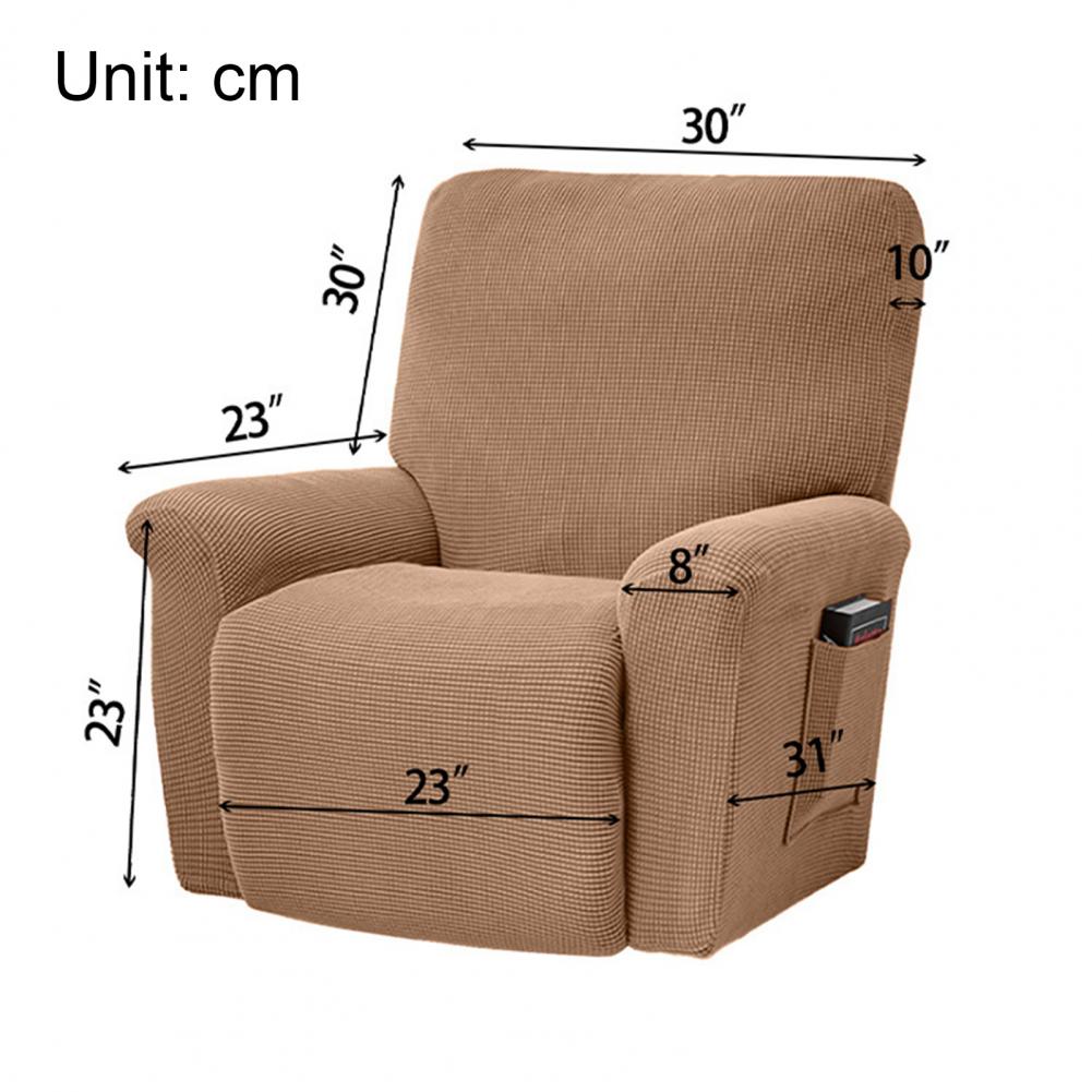 2021 New Recliner Cover Stretch Soft Polyester Non Slip Side Pocket Jacquard Cover for Home Universal Chair Cover Sofa Towel