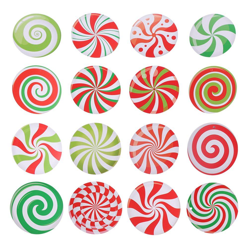 16 Pcs /set Hanging Xmas Tree Candy Pendant Colorful Christmas Party Decor Home