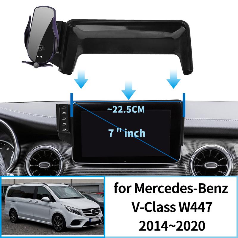 for Mercedes-Benz V-Class W447 2014~ Phone Holder Screen Fixed Navigation Bracket Base Wireless Charging Accessories