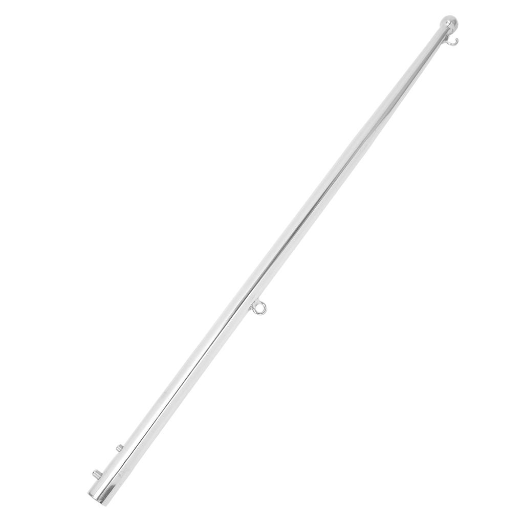 Flag Pole 610mm Stainless Steel Weather Resistant Rustproof Marine Flagpole for Yacht Vessel
