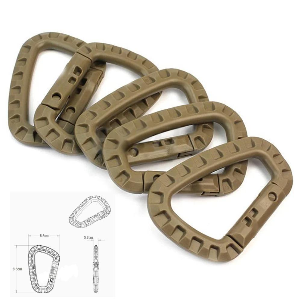 5PCS Mountaineering Chain Keychain Outdoor Backpack Mountaineering Hook Camping Mountaineering Equipment EDC Multi Tool