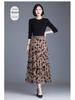 Women's High-Waisted Double-Sided Flocked Mesh Pleated A-Line Midi Skirt - New Slimming Spring Style