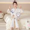 Girls Cotton Pajama Set Long Sleeve Hoodie Style Sleepwear Kids 8-14 Years Winter Home Wear