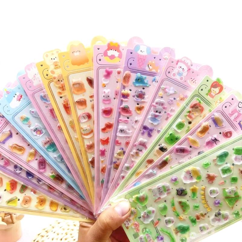 

Puffier Sticker Sheets Decorative Sticker Cute Small Sticker for Kids & Adults, Reusing Tiny Sticker for Scrapbooking 1