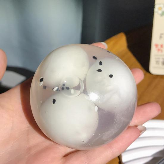 Crispy Sweet Dumplings Squeeze Ball DIY Shapeable Stress Ball Slow Rising Anxiety Relief Stretchy Transparent Ball Sensory Fidget Toy
