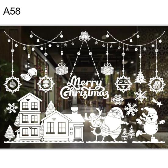 Christmas Decoration Wall Window Glass Xmas Stickers Decal Patch Home Decor