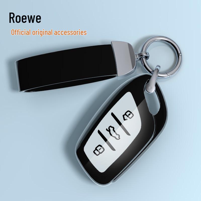 Roewe RX5 Plus Car Key Case with Full Wrap and Buckle for Men, Compatible with i6, Ei5, Clever, RX8, RX3 Models